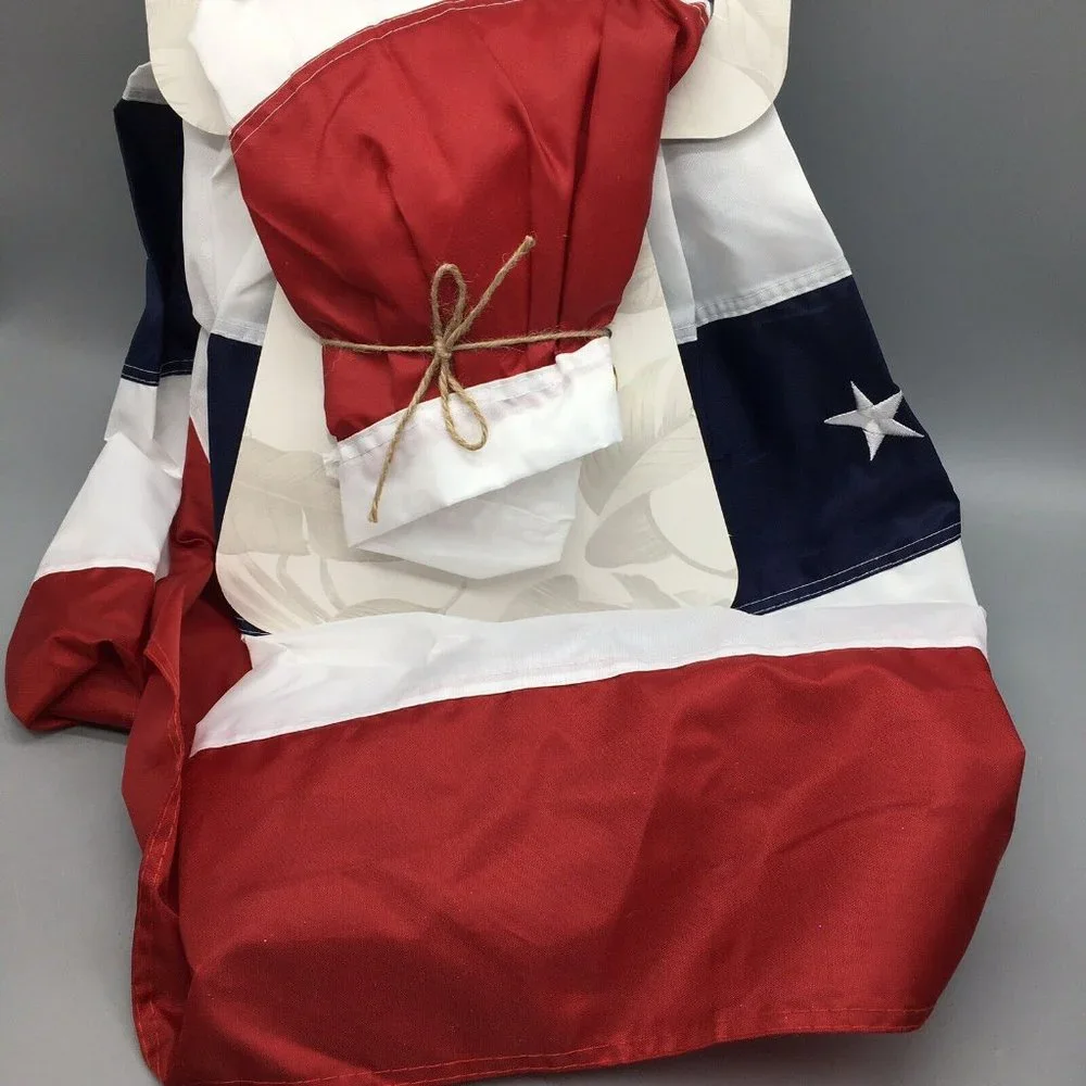 x5 Tommy Bahama Bunting Set Embroidered Handcrafted American Flag July 4th 58x27